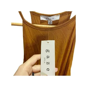 NWT‎ Women's Sleeveless Boho Tank Top Gaze DTLA Size S Rust Orange thumbnail 3