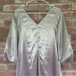 Native Youth Long Maxi Dress Silver Mismatched Buttons Women’s Small NEW thumbnail 11