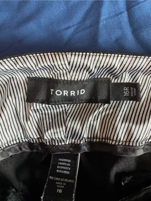 Torrid Womens 16R Black Dress Pants Career Stretch Wide Leg Trouser Plus thumbnail 2