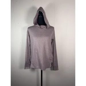 Athleta Uptempo II Hoodie Sweatshirt Mauve Heather Activewear Xs thumbnail 2