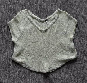 Free People Sage Knit V-Neck Cropped Top thumbnail 1