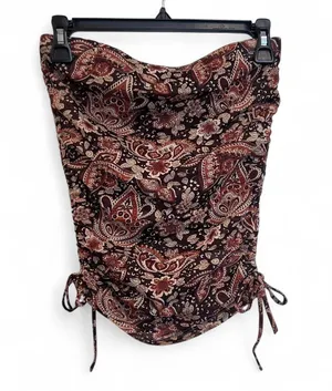 Soprano Women's Paisley Tube Top Adjustable Size M/L Y2K Deadstock NWOT thumbnail 1