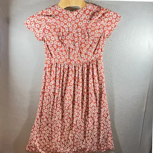 1145 | Madewell Floral Daisy Faux Wrap Viscose Midi Dress‎ Rust Orange Women XXS thumbnail 2