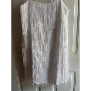 New Women’s A New Day Fringes Lined Dress Stretchy White size Small thumbnail 2