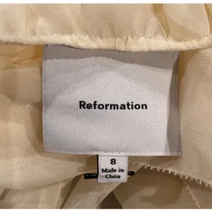 Reformation Wyn Ruffle Sheer Blouse Size 8 thumbnail 8