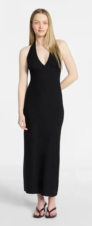 No Boundaries Black Halter Maxi Dress thumbnail 1