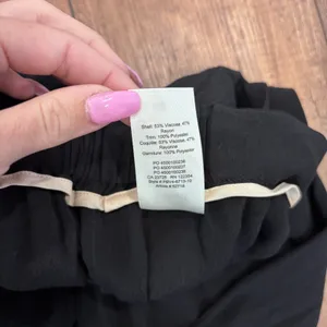 Aritzia Wilfred Sz Large The Faun Ankle Pant High-Waisted Wide-Leg Black Pants thumbnail 7