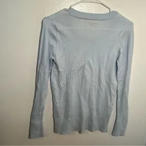 Victoria's‎ Secret Women's Size Small Crewneck Sweater Light Blue Semi-Sheer thumbnail 7