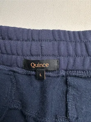 Quince Supersoft Fleece Sweatpants Navy Size L Tencel Modal Jogger Lounge thumbnail 5