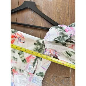 The Shore Brand Santa Clara Puffed‎ Sleeve Tropical Mini Dress Size Small thumbnail 8