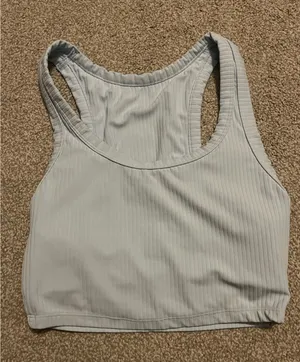 All in Motion Ribbed Racerback Sports Bra Light Blue‎ Athletic Yoga Workout XS thumbnail 1