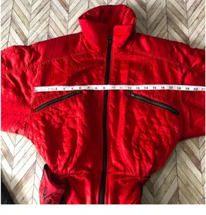 Nils Vintage 1980s red and black skisuit with belt thumbnail 11