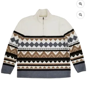 Mutual Weave Fleece Quarter Zip White Size XL thumbnail 1