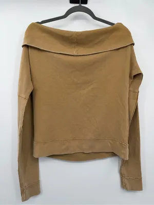 Free People Not The Same Tee Iced Coffee Off Shoulder Top Medium thumbnail 4