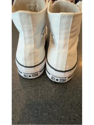 CONVERSE Chuck Taylor Lift Platform Sneakers Womens 8 White High Top thumbnail 7