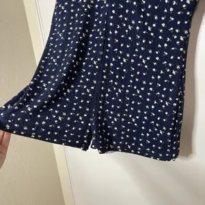 Free People Intimately navy blue floral long john romper pajama size large thumbnail 3