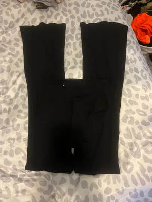 Ladies ribbed flair leggings thumbnail 2