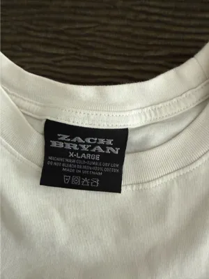 Zach Bryan tee White Size XL thumbnail 3