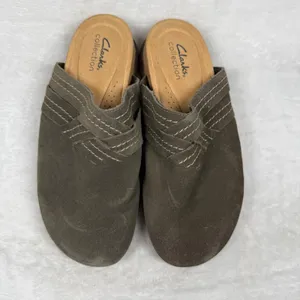 Clarks‎ Collection Brown Suede Mules Ultimate Comfort Clogs Womens 7M 26168507 thumbnail 5