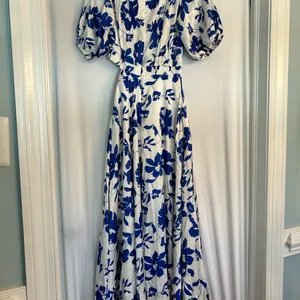 Petal & Pup Blue Floral Maxi Dress xs nwt thumbnail 5