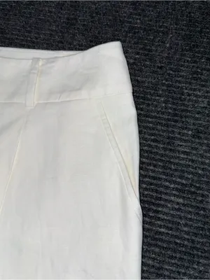 Talbots NWT Linen Pleated Bermuda Shorts Lined Coastal Resort Women's 14 White thumbnail 3