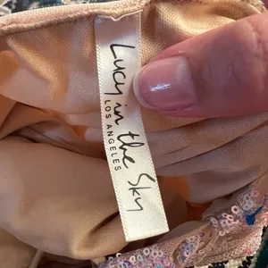 Lucy in the Sky Starstruck Strappy Dress in Nude Iridescence size small thumbnail 11