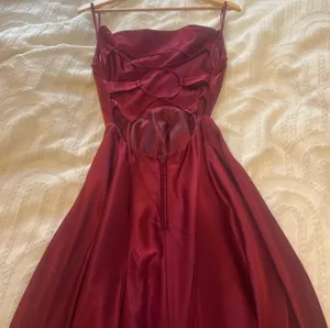 Red/Maroon  Floor Length Prom Gowm thumbnail 2