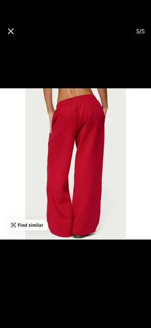 Edikted Red Sweatpants thumbnail 3