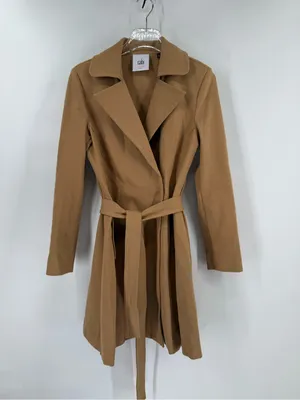 CABI Casablanca Trench Coat Ponte Knit Tan Sz small thumbnail 3