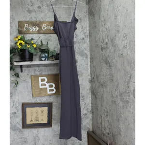Everly Womens Ruffle Woven Unlined Tie Front Gown 16791797d15df5 Gray S thumbnail 2