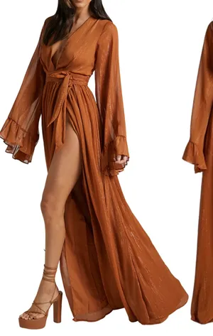 Showpo Chiffon Dangerous Woman Maxi Dress 6 Maternity Engagement Fairycore Fall thumbnail 1