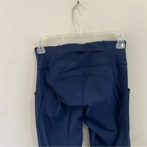 Lululemon‎ Time To Sweat Crop 23" Navy Blue Leggings Sz 4 thumbnail 6