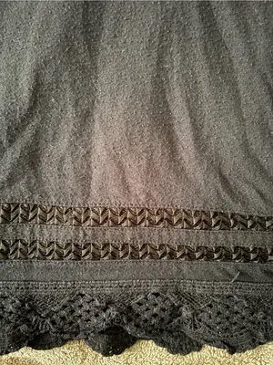 American Eagle Outfitters Black Crochet-Hem Scoop Tank thumbnail 3