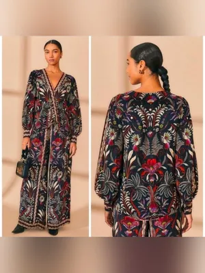 FARM Rio Classic Garden Black Mirror Trim Blouse thumbnail 2