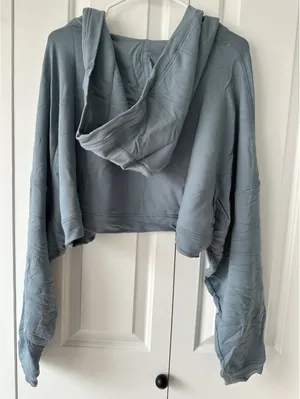 UO Soft Serve Terry Hooded Shrug Urban Outfitters Blue XL thumbnail 8