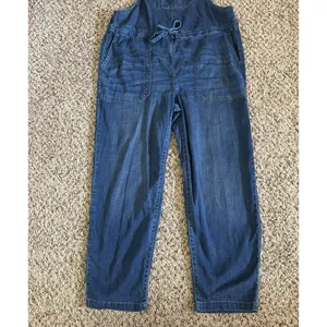 Time and Tru Women's Denim Drawstring‎ Overalls Size Small (4-6) thumbnail 3