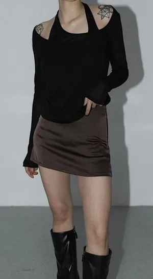 Commence Satin Mini Skirt thumbnail 1