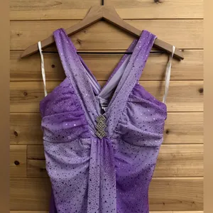 Vintage Y2K Taboo Small Purple Ombre Sparkle Glitter Fairy Whimsigoth Prom Dress thumbnail 7