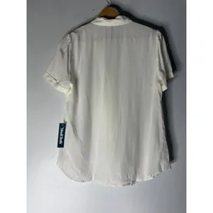 ModCloth classic tie neck‎ short sleeve white size small NWT thumbnail 2