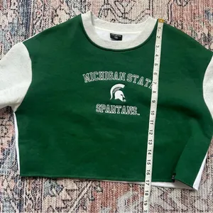 Hype and Vice NWT Michigan State Rookie Sweater Pullover Raglan Fleece Cropped thumbnail 14