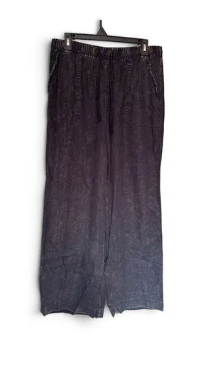 Zenana Outfitters Black Wide-Leg Lounge Pants thumbnail 1