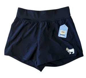 Women's GOAT USA Athletic Shorts Black Built-In Compression Shorts Sz Small NWT thumbnail 1