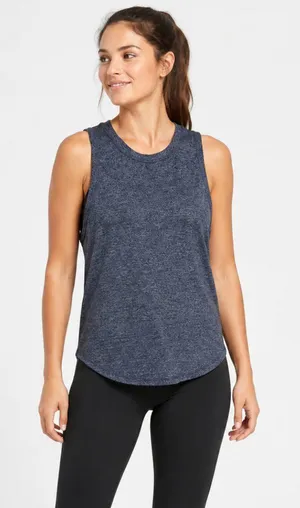 Athleta Uptempo Tank Heathered Slate Blue Workout Top Women’s Medium thumbnail 1