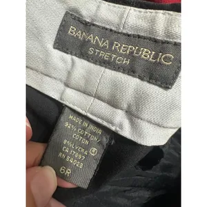 Banana Republic Vintage Essential Stretch Trouser Black Straight Leg Pants‎ 6R thumbnail 5
