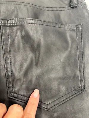 Gap 70’s high rise flare faux leather black pants 27 thumbnail 2