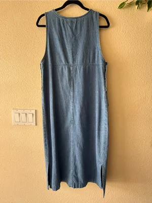 Vintage Blue J. Denim Pinafore Overall Junper Dress - Small thumbnail 3