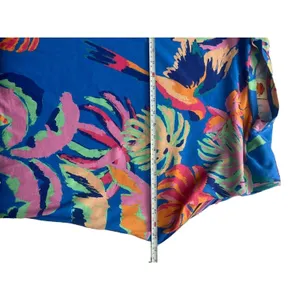 Farm Rio Made of Brasil Orange Parrot Graphic Padded Shoulder T-Shirt Dress XS thumbnail 6