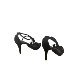 Cathy Jean Brazil Strappy Black 4" Stilleto Heels Pumps Black Women's Size 6 GUC thumbnail 4