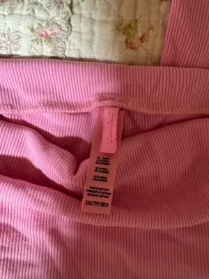 skims bubblegum ribbed fold over pants xxs thumbnail 2