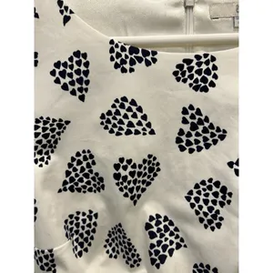 Boden Womens White Navy Blue Heart Print Sleeveless Sheath Dress Size US 8 UK 12 thumbnail 2